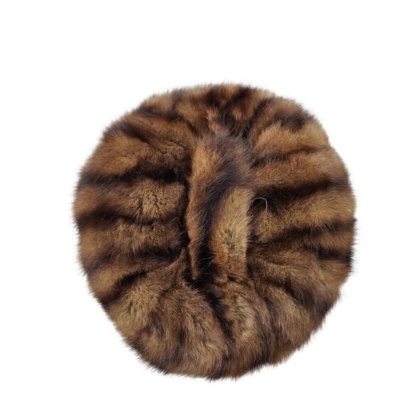 Vintage Peg Wolfington Brown Stripe Fur Womens Hat main image 7